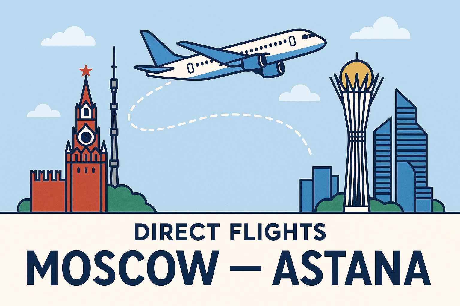 Прямые рейсы Москва — Астана: значение маршрута