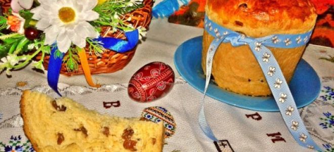 Бабушкин пасхальный кулич на желтках