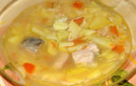 Суп из консервированного тунца в мультиварке