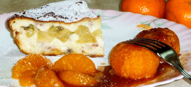 Творожник в духовке с мандариновым вкусом