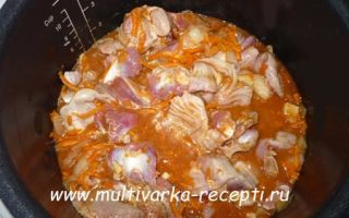 Куриные желудки в томатно-соевом соусе в мультиварке