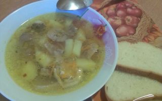 Грибной суп с пшеном в мультиварке